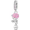 LONGLUCK Ciondolo in argento Sterling 925 per braccialetti e collane con zirconi 5A, regalo per donne