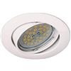 Wonderlamp Pack x 5 Unità Wonderlamp - Faretto da incasso a soffitto Basic rotondo, con portalampada GU10, diametro 8,5 x 1,5 cm, occhio di bue basculante 30°, bianco