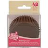 FunCakes Pirottini Marrone: ideale per cupcakes, cupcakes e altro, decorazione di torte, confezione da 48