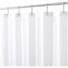 Biscaynebay Tenda da doccia in tessuto di qualità alberghiera, 182,9 x 182,9 cm, colore bianco, resistente all'acqua e alla ruggine, orlo ponderato, lavabile in lavatrice