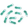 cyclingcolors 10x Cursore Cerniera Ricambio Kit di Riparazione per Cerniera Testa N°3 Cursori per Vestiti Borse Giacche Borse Valigie Jeans, turchese
