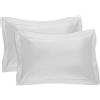 Fresh Ideas - Copricuscini in Popeline su Misura; meravigliose Federa per i Cuscini da Letto, Cotone, White, Standard