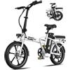 HITWAY Bici Elettrica Pieghevole 16 City Bike 36V 13Ah Batteria Rimovibile | Bici elettrica pieghevole compatta con motore da 250 W, autonomia fino a 100 km, pneumatici da 16 x 2,4, Bluetooth e NFC.