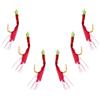 Drawup Esca luminosa per sabiki Rig Bean 10 mm rossa in gomma luminosa per | Si illumina al buio, attira i pesci di notte, esca in gomma rossa, dimensioni 10 mm, ideale per acque profonde