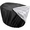 witpine Copertura antipioggia cestino bici reversibile protezione impermeabile cestino in nylon nero argento copre cestino bici elettrica 35 l, 70 × 80 cm, uso esterno, 1 pezzo
