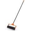 VEVOR Arieggiatore Manuale per Prato da 41 cm Aeratore a Spinta da Prato Terreno in Metallo Compatti per Giardino Cortile Campi con Punti in Ferro 42 x 5,5 cm Manico Lungo Rullo Ricaricabile