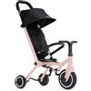 smarTrike Wind - Triciclo pieghevole e passeggino (9 mesi - 3 anni), triciclo da viaggio compatto, approvato da Carry-on, sterzo brevettato, leggero con ammortizzatori, blush