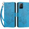 SIENIANLINE Cover per Xiaomi Redmi Note 12s 4G custodia portafoglio Blu | 3 scomparti carte, 1 tasca banconote, Chiusura magnetica, Supporto, Pelle PU flip cover per Redmi Note 12s 4G