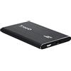 TooQ TQE-2529B - Custodia per Hard Disk esterno da 7 cm, colore: nero
