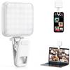 WINDESHI Lampada per selfie portatile per iPhone: luci di riempimento ricaricabili per telefoni, lampada a anello per foto con telecamera, trucco, videoconferenze, utilizzo con laptop, riunioni Zoom