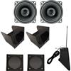 IPNOSIS Kit 2 casse ACX100 per Fiat Panda 141 dal 1986 al 2003,+ 2 Box anteriori + 2 Griglie Colore Nero da 10cm + Antenna AM/FM da montante