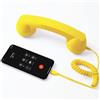 PureBowlic Cornetta USB-C retrò per iPhone con cavo a spirale, microfono con altoparlante integrato e design telefonico senza tempo (Giallo (tipo-c))