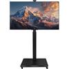 CNTSLNB Supporto TV mobile con manovella, carrello mobile per TV da 42 a 75 pollici, da verticale a orizzontale, altezza regolabile fino a 49,9 kg, VESA max 600 x 500 mm (TV da 42 a 75 pollici)