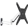 VIVO Supporto da parete per TV Counterbalance da 26 a 55, braccio a molla pneumatica regolabile in altezza, max 400 x 400 mm, colore argento, MOUNT-VW04G