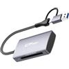 Xingbaichen Lettore di schede CFast 2.0, porta USB 3.0 o USB C, lettore di schede CFast 1 in 2 CFast in alluminio, adattatore per schede di memoria CFast, compatibile con: