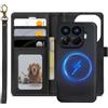 XTCASE Cover Portafoglio Pelle Magnetica per Xiaomi 17T Pro, Nero | Custodia Flip Libro PU Premium [Rimovibile 2 in 1] [Compatibile con Magsafe] [Slot per Scheda] [Chiusura Magnetica], Nero