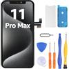 LL TRADER Schermo per iPhone 11 Pro Max LCD 6,5'' e Kit di Riparazione A | Display FHD con 3D Touch e Digitalizzatore, Dotato di Nastro Adesivo Impermeabile e Pellicola Protettiva