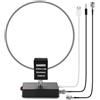 AURSINC GA800 - Antenna ad onde corte ad anello attivo, 10 KHz-159 MHz, radio portatile HF, batteria al litio integrata da 2600 mAh, con cavo BNC per radio Ham (senza sintonizzazione)
