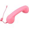 PureBowlic Cornetta USB-C retrò per iPhone e con cavo a spirale, microfono con altoparlante integrato e fattore di forma telefonica senza tempo (Giallo (Rosa(tipo-c)))