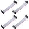 QUARKZMAN 4Pz Cavo a Nastro Piatto Flessibile passo2,54mm L10cm W17mm 14pin | FC a FC, Grigio, Cavo a nastro piatto flessibile Connettore IDC, Filo per Computer, display Led, Dvd, Stampante