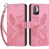 SIENIANLINE Cover per Xiaomi Redmi Note 10 5G custodia portafoglio Rosa | 3 scomparti carte, 1 tasca banconote, Chiusura magnetica, Supporto, Pelle PU flip cover per Xiaomi Poco M3 Pro