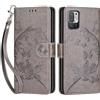 SIENIANLINE Cover per Xiaomi Redmi Note 10 5G custodia portafoglio Farfalla Grigio | 3 scomparti carte, 1 tasca banconote, Chiusura magnetica, Supporto, Pelle PU flip cover per Xiaomi Poco M3 Pro