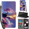 PHINIENLAND Cover per Google Pixel 7A custodia portafoglio Alberi | 3 scomparti carte, 1 tasca banconote, Chiusura magnetica, Supporto, Pelle PU flip cover per Pixel 7A