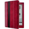 shuangju Case Custodia per Sony PRS-650 6 pollici lettore e-book cover luminosa, Folio Premium PU pelle custodia protettiva per Sony PRS-650 6 pollici (rosso)