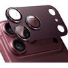 JETech Pellicola Fotocamera per iPhone 18 Pro Max, 1 Pezzo, Ciliegia Scuro | Copertura Totale 9H+ Vetro Temperato, Piastra in Metallo Opaco, Rivestimento AR, Resistente ai Graffi, Compatibile con Cover