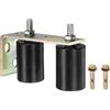sourcing map 1 set di rulli guida per cancello scorrevole, 70 mm staffa a L posteriore in nylon, kit di rulli scorrevoli regolabili per griglie scorrevoli per porta scorrevole da fienile, diametro 50