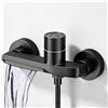 VETOLAKA Rubinetto per vasca da bagno a cascata: rubinetto vasca da bagno montaggio a parete, rubinetto per vasca da bagno con termostato, rubinetto vasca da bagno per doccia termostato doccia per