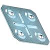 nextradeitalia 5BLISTER BL PIASTRINA QUADRA 40X40 MM ZINCATA (PZ.10)