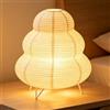 FARYODI Paralume in carta di riso, lampada da tavolo, E14, 26 cm, bianco, con cavo | Luce diffusa calda, cavo da 1,5 m, interruttore on/off, lampadina inclusa, stile bohémien, giapponese, camera da letto