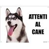 Lovelytiles SIBERIAN HUSKY attenti al cane mod 1 TARGA cartello IN METALLO (20X30)