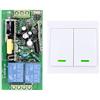 Einaus 2 canali AC85 V-280 V 220 V RF telecomando interruttore Smart Home Control ricevitore 433 mhz interruttore radio, interruttore radio, set interruttore radio da parete esterno uscita di tensione