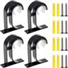 FDGGT 4 Set di Staffe per Aste per Tende in Metallo, Strumenti di Fissaggio per Aste per Tende, Accessori di Supporto per Aste per Tende, Accessori per Aste per Tende
