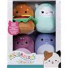 Squishmallows Micromallows SQMM0066-Confezione da 4 mini squishmallow super morbidi, 6,5 cm