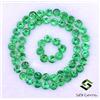 SBI Gems 2.66 Cts Smeraldo Naturale Taglio Rotondo 2.25 MM Lotto 50 Pz Non Trattato Loose