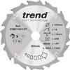 Trend Lama TCT per legno 160mm, foro 20mm, 12 denti +20° | Per tagli grossolani nel legno: lama TCT con spessore 1,8 mm, 12 denti, foro 20 mm e gancio +20°.