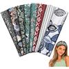 AWUMBUK Fascia Capelli Donna Uomo, 8 Pezzi Fasce Per Capelli Donna Elastica Fascia Per Capelli Antiscivolo Headband Sport Yoga Fitness Fascette Unisex Accessori Per Capelli