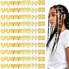 FIQLUL 100 Pezzi Anelli per Capelli Oro, Gioielli per Capelli e Accessori per Treccine, Anellini in Lega Decorazioni Capelli Dreadlocks e Clip per Acconciature Donna e Ragazza