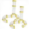 Generic Tunnel e Kit di Connessione per Criceti 2 Set Trasparenti Esterni in Plastica Accessori, Porcellini D'india e Piccoli Animali Domestici per topo, criceto, ratto e (Giallo)