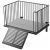 Gralara Piattaforma Basking con Rampa Acciaio Inox con Ventosa | Piattaforma per Tartarughe d'Acqua Facile da Pulire, per Acquari da 40 Cm di Larghezza