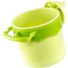 Generic Mangiatoia per uccelli con comodo supporto per posatoio, verde, M | Ciotola per cibo e acqua con comodo supporto per posatoio per fringuelli, parrocchetti e canarini, per gabbia per uccelli