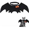 KACZUS Costume Pipistrello per Cane e Gatto, Ali con Campanello Zucca, 1 Pezzo, Tessuto Traspirante e Design Anatomico Anti-Stress Halloween