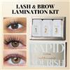 Gollee Kit Laminazione Ciglia e Sopracciglia Gollee: Permanente Ciglia Effetto Lifting 15 Minuti, Durata 4-6 Settimane, per Salone di Bellezza