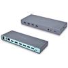 iTEC i-tec CADUAL4KDOCKUK, Cavo, USB 3.2 Gen 1 (3.1 Gen 1) Type-C, 3,5 mm, USB Type-A, USB Type-C, 10,100,1000 Mbit/s, Nero, Turchese