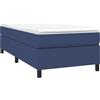 vidaXL Struttura letto Boxspring blu 100x200 cm in tessuto