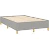 vidaXL Struttura letto senza materasso grigio chiaro 120x200 cm tessuto