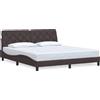 vidaXL Struttura letto senza materasso marrone scuro 180x200 cm tessuto